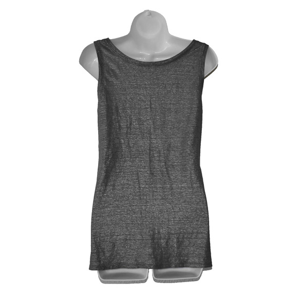 A4 Auth EILEEN FISHER Grey Metallic Organic Linen Tank Top Size S - Picture 2 of 4